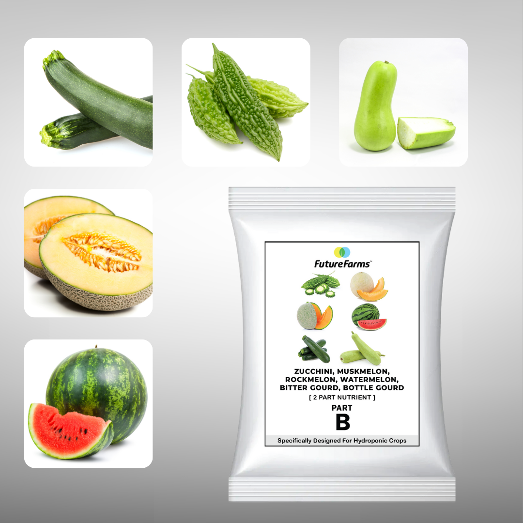 Future Farms Hydroponic Nutrients Powder for Zucchini, Muskmelon, Rockmelon, Watermelon, Bitter Gourd and Bottle Gourd
