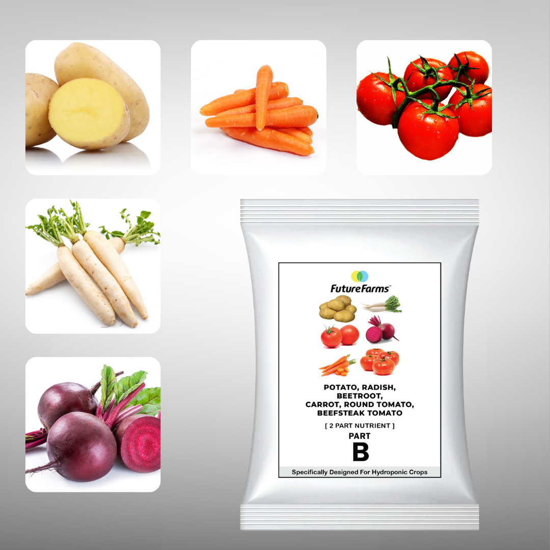 Future Farms Hydroponic Nutrients Powder for Potato, Radish, Beetroot, Carrot, Round tomato, Beefsteak Tomato