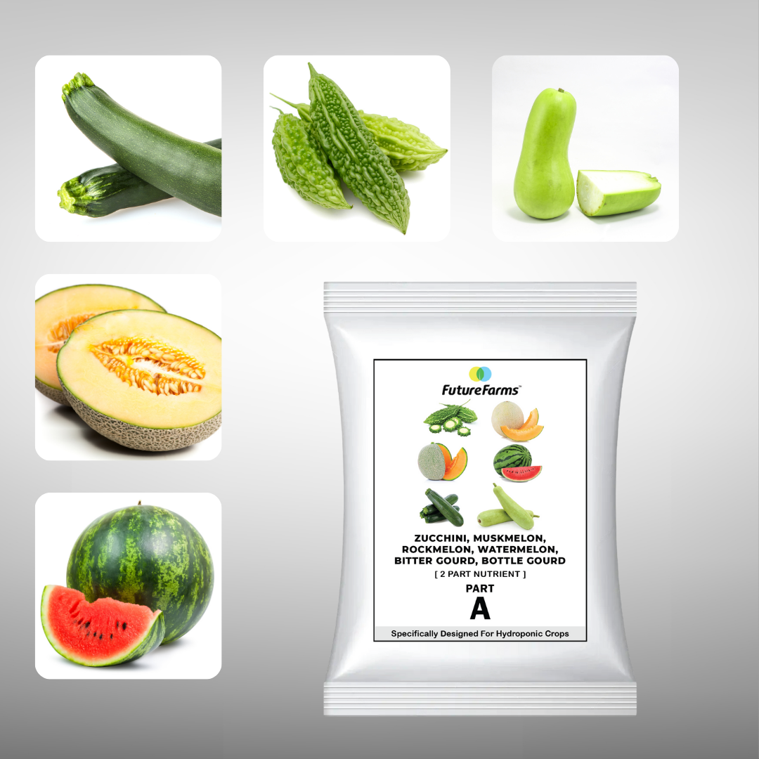 Future Farms Hydroponic Nutrients Powder for Zucchini, Muskmelon, Rockmelon, Watermelon, Bitter Gourd and Bottle Gourd