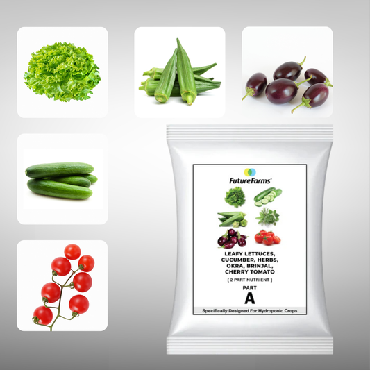 Future Farms Hydroponic Nutrients Powder for Leafy Lettuces, Herbs, Cucumber, Okra, Brinjal and Cherry Tomato